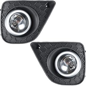 labwork 1 Pair Fog Lights Assembly Replacement for 2013-2015 Honda Accord Coupe Clear Lens with Bulbs and Bezels Driving Fog Light Lamp Driver and Passenger Side