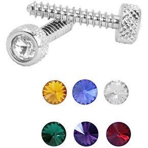 GG Grand General 67160 Chrome Small Dash Screw with Amber Crystal for Freightliner