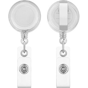 Mifflin Retractable ID Badge Reels (Assorted Colors, 20 Pack) w/Snap Strap to Secure Name Card Holder
