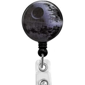 The Dark Planet Retractable ID Card Badge Holder with Alligator Clip, Medical Nurse Badge ID, Office Employee Name Badge