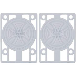 Independent Trucks Skateboard Risers 1/8" White (Pair) Riser Pads (Hard)