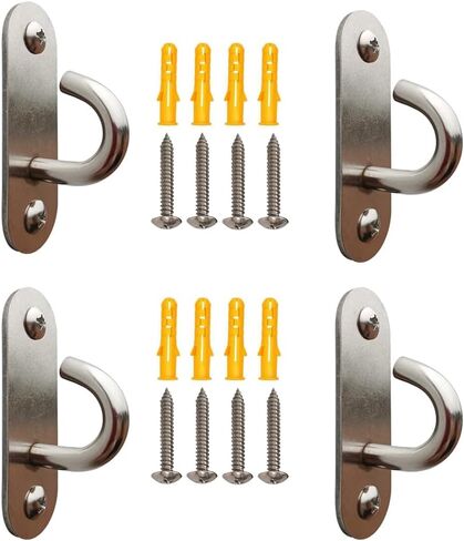 الفولاذ المقاوم للصدأ M10 سقف هوك وسادة العين لوحة التيلة الثقيلة هوك حلقة وسادة العين لوحة الأجهزة البحرية لتعليق 4 حزمة in Kuwait