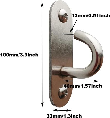 الفولاذ المقاوم للصدأ M10 سقف هوك وسادة العين لوحة التيلة الثقيلة هوك حلقة وسادة العين لوحة الأجهزة البحرية لتعليق 4 حزمة in Kuwait