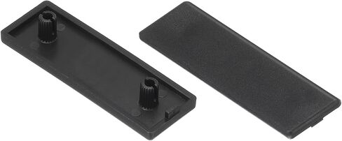 MECCANIXITY 10Pcs Standard Plastic Rectangle Aluminum Extrusion End Cap Black Hole Dia 7.2mm 120x40mm for Trolley, Fish Tank Rack, Storage Rack in Saudi Arabia