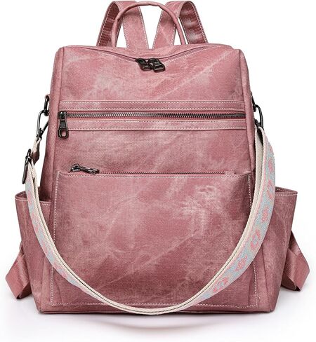 Women's Fashion Backpack Purse Multipurpose Large Capacity Travel Handbags Convertible Bag Black in Saudi Arabia