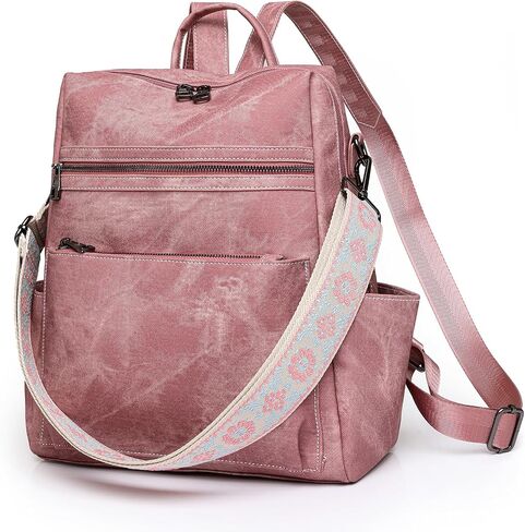 Women's Fashion Backpack Purse Multipurpose Large Capacity Travel Handbags Convertible Bag Black in Saudi Arabia