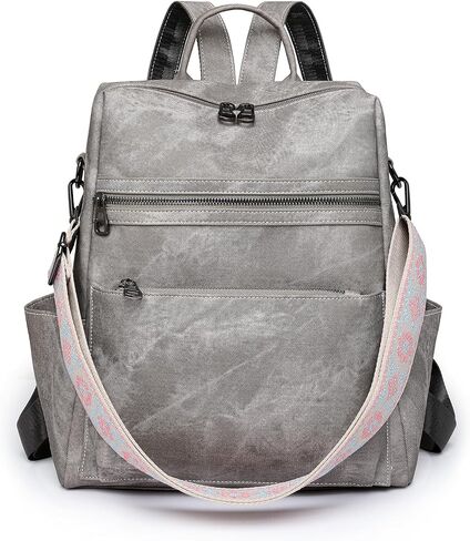 Women's Fashion Backpack Purse Multipurpose Large Capacity Travel Handbags Convertible Bag Black in Saudi Arabia