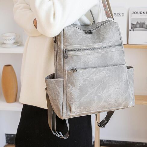 Women's Fashion Backpack Purse Multipurpose Large Capacity Travel Handbags Convertible Bag Black in Saudi Arabia