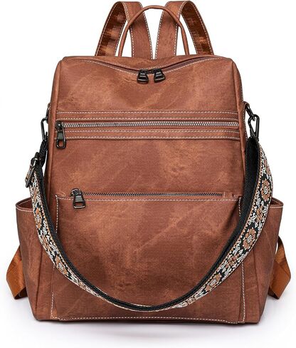 Women's Fashion Backpack Purse Multipurpose Large Capacity Travel Handbags Convertible Bag Black in Saudi Arabia