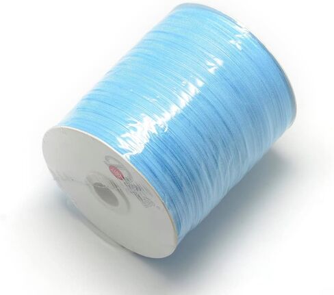 KISSITTY 500 Yards 1/4" Sheer Organza Ribbon Craft Decorative Ribbon Aquamarine Gift Wrapping Ribbons for Wedding Party Holiday Home Garment Decorations Floral Bouquets Bows Crafts Ornaments in Saudi Arabia