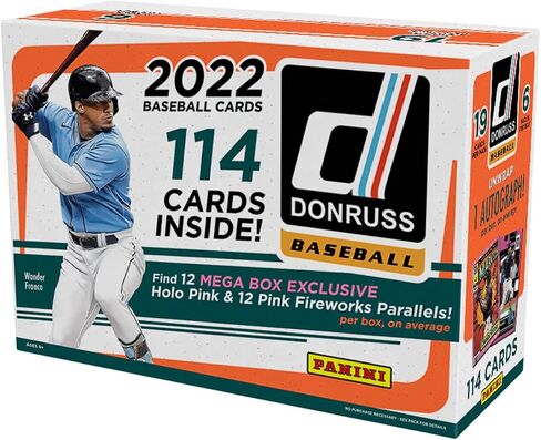 MLB 2022 Panini Donruss Baseball Mega Box (متوازيات وردية) in Kuwait