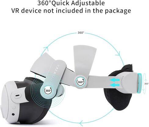 ملحقات حزام الرأس هالو القابلة للتعديل، ملحقات حزام الرأس المتوافقة مع Oculus/Meta Quest 3، دعم معزز يقلل الضغط على سماعة الرأس VR in Kuwait