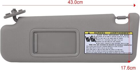 SCITOO Tan Left Driver Side Auto Sun Visor Assembly fit for 2003-2007 for Toyota 4Runner Without Sunroof in Saudi Arabia