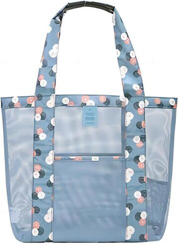 Beach Tote Bag, Mesh Beach Hobo Bag, Pool Bag, Foldable Women Beach Shoulder Bag for Beach Shopping Travel Picnic Vacation in Saudi Arabia