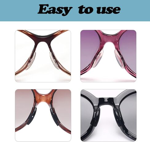 Eyeglass Nose Pads Adhesive 15 Pairs Silicone Soft Anti Slip Nose Pads for Glasses Sunglasses Plastic Frames (Black 1.8mm) in Saudi Arabia