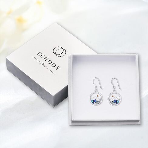 أقراط جبلية من بذور الخردل للنساء والفتيات من الفضة الإسترلينية أذن البحر الجبلية المتدلية على شكل خطاف أقراط مجوهرات طبيعية هدية للمتزلجين والمتنزهين والمعسكرات والمتسلقين in Kuwait