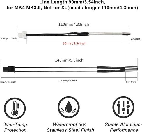 عدة لـ Prusa MK4 - Origin Prusa 24V 40W خرطوشة التدفئة وكتلة السخان وملحقات جورب السيليكون in Kuwait