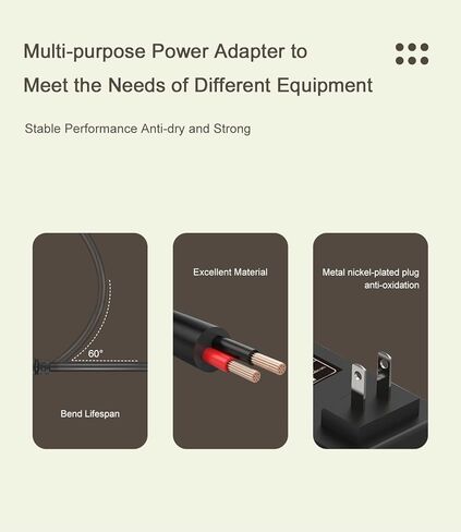 محول إمداد الطاقة 5 فولت 1 أمبير، 5 وات تيار متردد/تيار مستمر 100 فولت-240 فولت 5 فولت 1 أمبير، قابس 5.5 × 2.1 مم و5.5 × 2.5 مم، 3 أقدام in Kuwait
