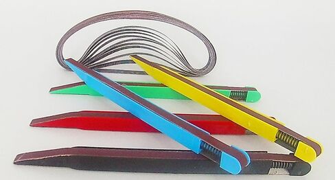 مجموعة من 5 قطع من عصا الصنفرة مع حزامين بديلين إضافيين لكل عصا، 5 حبيبات 120، 240، 320، 400 و600 حبيبة لصنفرة الخشب والمعادن والبلاستيك، (صنع في الولايات المتحدة الأمريكية)، S5G10 in Kuwait