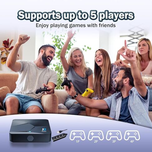 Retro Game Console Retroplay Emulator - Super Console X2 60,000+ ألعاب فيديو، وحدة تحكم محاكي متوافقة مع أكثر من 70 محاكيًا، نظام مزدوج، 4K UHD، BT5.0، 2.4G+5G، وحدة تحكم ألعاب التوصيل والتشغيل in Kuwait