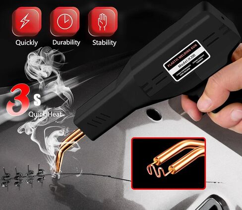 200W Plastic Welder, 2000PCS Staples 10PCS Sandpaper, Plastic welding Kit, Plier Custom Carry Case, Plastic Repair Car Bumper Repair Simplicity Of Use in Kuwait