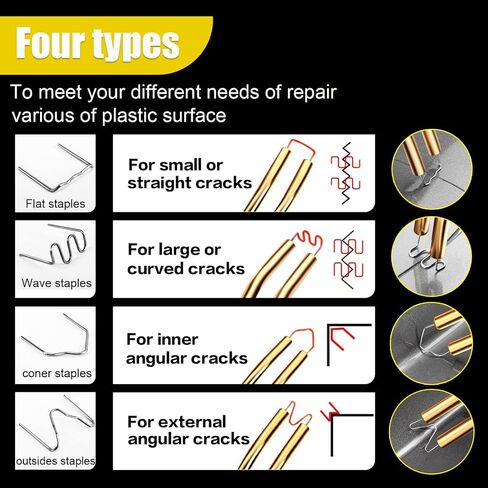 200W Plastic Welder, 2000PCS Staples 10PCS Sandpaper, Plastic welding Kit, Plier Custom Carry Case, Plastic Repair Car Bumper Repair Simplicity Of Use in Kuwait