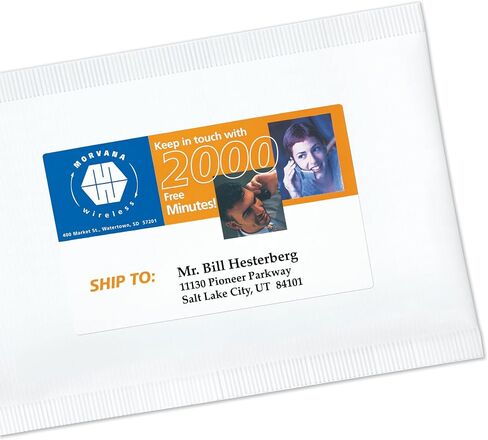 Avery Printable Shipping Labels with Sure Feed, 4.75" x 7.75", White, 50 Blank Mailing Labels (6876) in Saudi Arabia