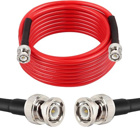 BNC Male to BNC Male Coaxial Cable 50 ohm Ultra Low Loss RG8X Coax Cable BNC Cable for Antenna, RF Radio, Modem, Oscilloscope, Spectrum, Analyzer, Signal Generator (50FT) in Saudi Arabia
