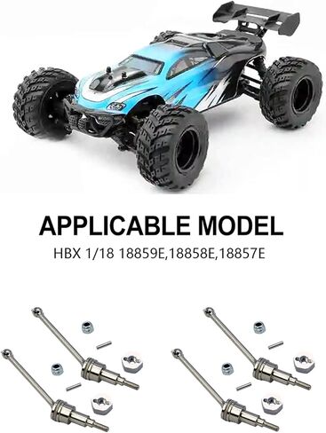 4pcs 1/18 Steel Front and Rear Axle CVD Shaft for 18859E 18858E 18857E Monster Trucks Stable Performance RC Car Accessories in Saudi Arabia