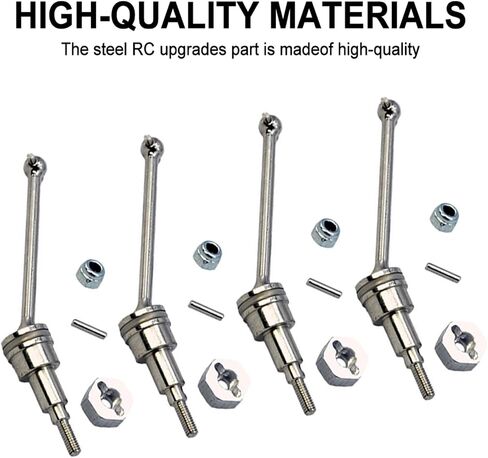 4pcs 1/18 Steel Front and Rear Axle CVD Shaft for 18859E 18858E 18857E Monster Trucks Stable Performance RC Car Accessories in Saudi Arabia