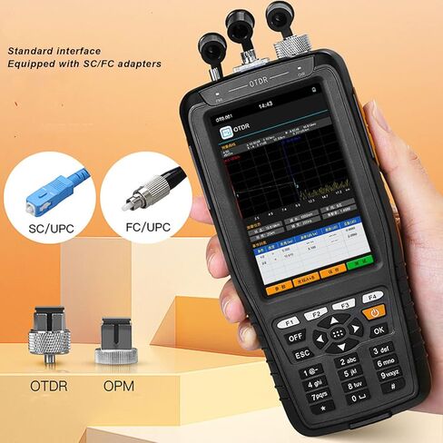 جهاز اختبار الألياف الضوئية OTDR، جهاز قياس الطاقة البصري المحمول، واجهة USB، نطاق الطول الموجي 800-1650 نانومتر، غطاء ABS، لبناء الشبكة، تحديد نقطة التوقف، طول الكابل in Saudi Arabia