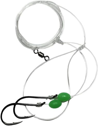 Berkley 5 Pack Hi-Low Rig - High Carbon Steel Octopus 1/0 to 6/0 Hooks for Surf or Deep Drop Salt Water Fishing - Made in USA in Kuwait