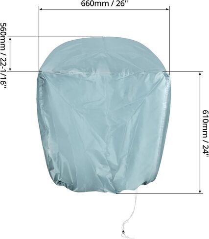 QWORK Outboard Motor Cover for Motor 50-115HP, Boat Engine Hood Cover, Heavy Duty 210D Motor Hood Cover, Waterproof Outboard Engine Cover, Grey in Saudi Arabia