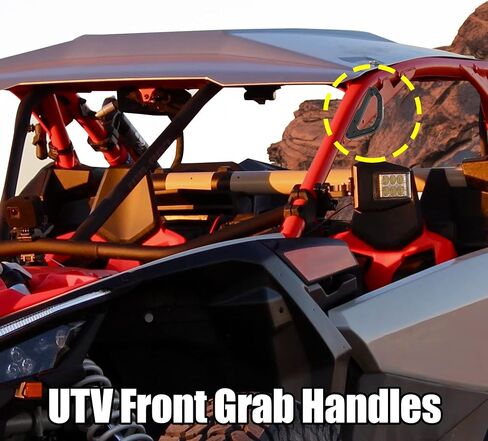 X AUTOHAUX 1 مجموعة مقابض أمامية من سبائك الألومنيوم UTV مجموعة المقبض لـ Can Am X3 & X3 Max أسود in Saudi Arabia