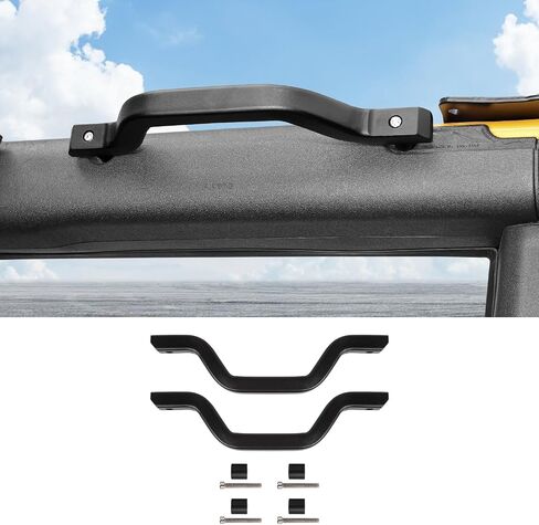 Hoolcar Front Roll Bar Grab Handles Metal Grip Handle Durable Handles Compatible with 2021-2023 Ford Bronco, Interior Accessories, 2PCs in Saudi Arabia