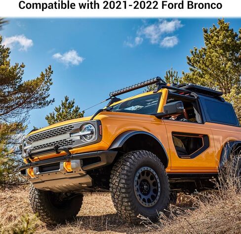 Hoolcar Front Roll Bar Grab Handles Metal Grip Handle Durable Handles Compatible with 2021-2023 Ford Bronco, Interior Accessories, 2PCs in Saudi Arabia