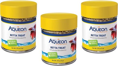 (3 Pack) Aqueon Betta Bloodworm Treat, 0.175 Ounce in Saudi Arabia