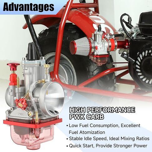 YOXUFA PWK 24mm Carburetor Intake Pipe Kit for Predator 212 224cc 196cc 200cc 6.5hp Engine Coleman CT200U BT200X Baja Warrior Trailmaster Mb200 GX200 Mini Bike Go Kart High Performance Parts in Saudi Arabia