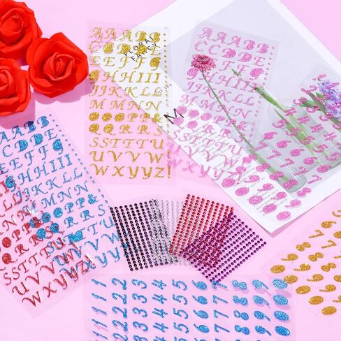 38 قطعة مجموعة زينة قبعة التخرج DIY مجموعة زينة قبعة التخرج من أحجار الراين ملصقات أرقام الحروف ملصقات حجر الراين ملصقات وردة حمراء زهور صناعية طقم تزيين قبعة التخرج لديكورات DIY in Kuwait