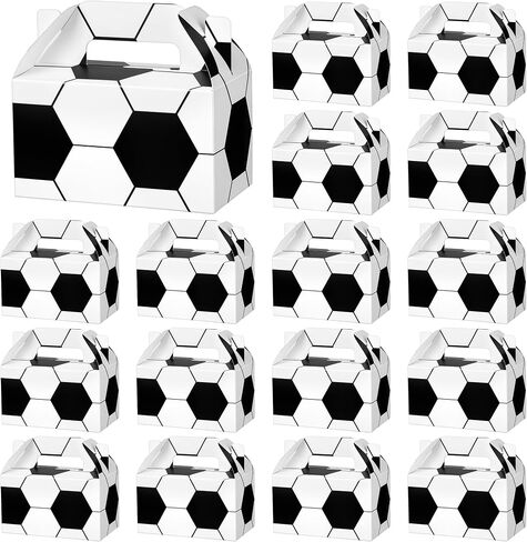 Aodaer 16 Pack Paper Soccer Treat Boxes for Team 6.2 x 6.2 x 3.5 Inch Sports Theme Candy Goodie Boxes Soccer Team Gift Boxes Soccer Birthday Party Decor for Party Supplies Gift Baby Shower in Saudi Arabia