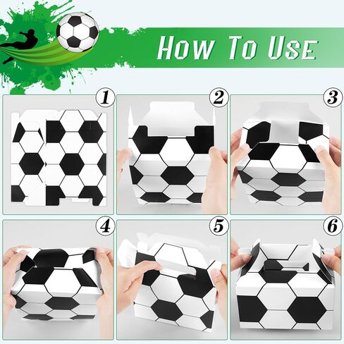Aodaer 16 Pack Paper Soccer Treat Boxes for Team 6.2 x 6.2 x 3.5 Inch Sports Theme Candy Goodie Boxes Soccer Team Gift Boxes Soccer Birthday Party Decor for Party Supplies Gift Baby Shower in Saudi Arabia