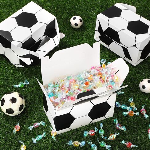 Aodaer 16 Pack Paper Soccer Treat Boxes for Team 6.2 x 6.2 x 3.5 Inch Sports Theme Candy Goodie Boxes Soccer Team Gift Boxes Soccer Birthday Party Decor for Party Supplies Gift Baby Shower in Saudi Arabia