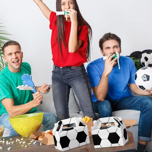 Aodaer 16 Pack Paper Soccer Treat Boxes for Team 6.2 x 6.2 x 3.5 Inch Sports Theme Candy Goodie Boxes Soccer Team Gift Boxes Soccer Birthday Party Decor for Party Supplies Gift Baby Shower in Saudi Arabia
