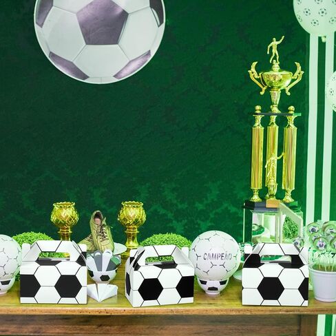 Aodaer 16 Pack Paper Soccer Treat Boxes for Team 6.2 x 6.2 x 3.5 Inch Sports Theme Candy Goodie Boxes Soccer Team Gift Boxes Soccer Birthday Party Decor for Party Supplies Gift Baby Shower in Saudi Arabia