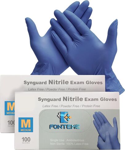 Disposable Nitrile Gloves – 200 Count/Large | Disposable Medical Exam Gloves | Non-Irritating Powder-Free & Latex-Free Gloves | Rubber Gloves for Medical Use, Cooking, Cleaning and More in Saudi Arabia