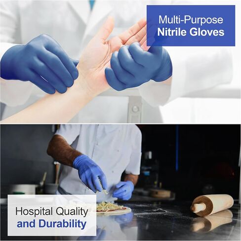 Disposable Nitrile Gloves – 200 Count/Large | Disposable Medical Exam Gloves | Non-Irritating Powder-Free & Latex-Free Gloves | Rubber Gloves for Medical Use, Cooking, Cleaning and More in Saudi Arabia