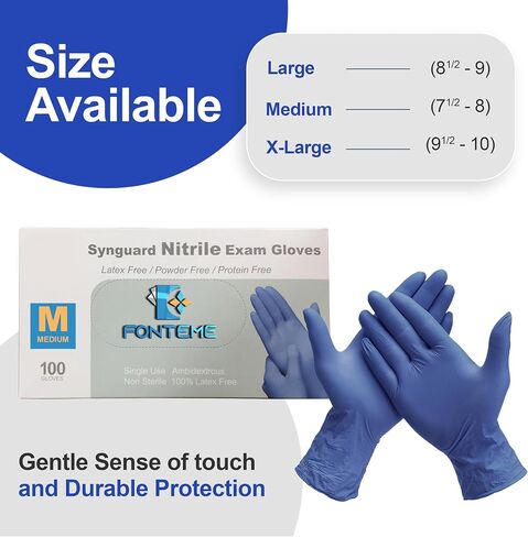 Disposable Nitrile Gloves – 200 Count/Large | Disposable Medical Exam Gloves | Non-Irritating Powder-Free & Latex-Free Gloves | Rubber Gloves for Medical Use, Cooking, Cleaning and More in Saudi Arabia