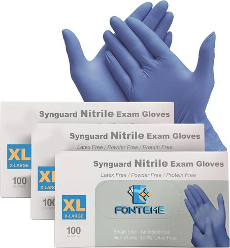 Disposable Nitrile Gloves – 200 Count/Large | Disposable Medical Exam Gloves | Non-Irritating Powder-Free & Latex-Free Gloves | Rubber Gloves for Medical Use, Cooking, Cleaning and More in Saudi Arabia