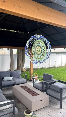 ColibrÍ Shop Mandala Wind Spinner 3D الفولاذ المقاوم للصدأ للتعليق على شكل هدية ديكور داخلي/خارجي للحديقة ديكور ساحة حركية فن منحوت الرياح دقات الرياح للديكور الخارجي هدايا عيد ميلاد للأم in Kuwait