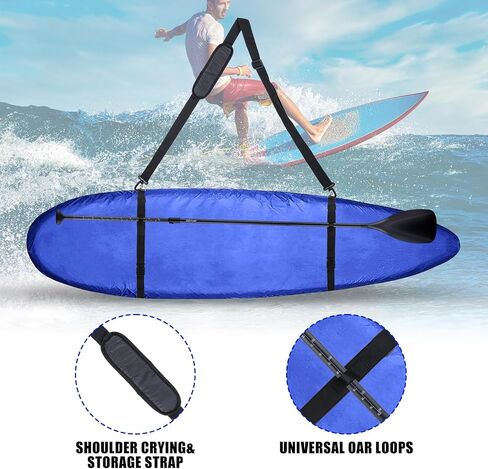 CHANGE MOORE Waterproof Kayak Cover with Shoulder Strap for Outdoor, Paddle Board Cover with 5 Straps for Strong Wind, Dust and UV Protection, Canoe Cover for Fishing Boat 11.8-13FT Black in Saudi Arabia